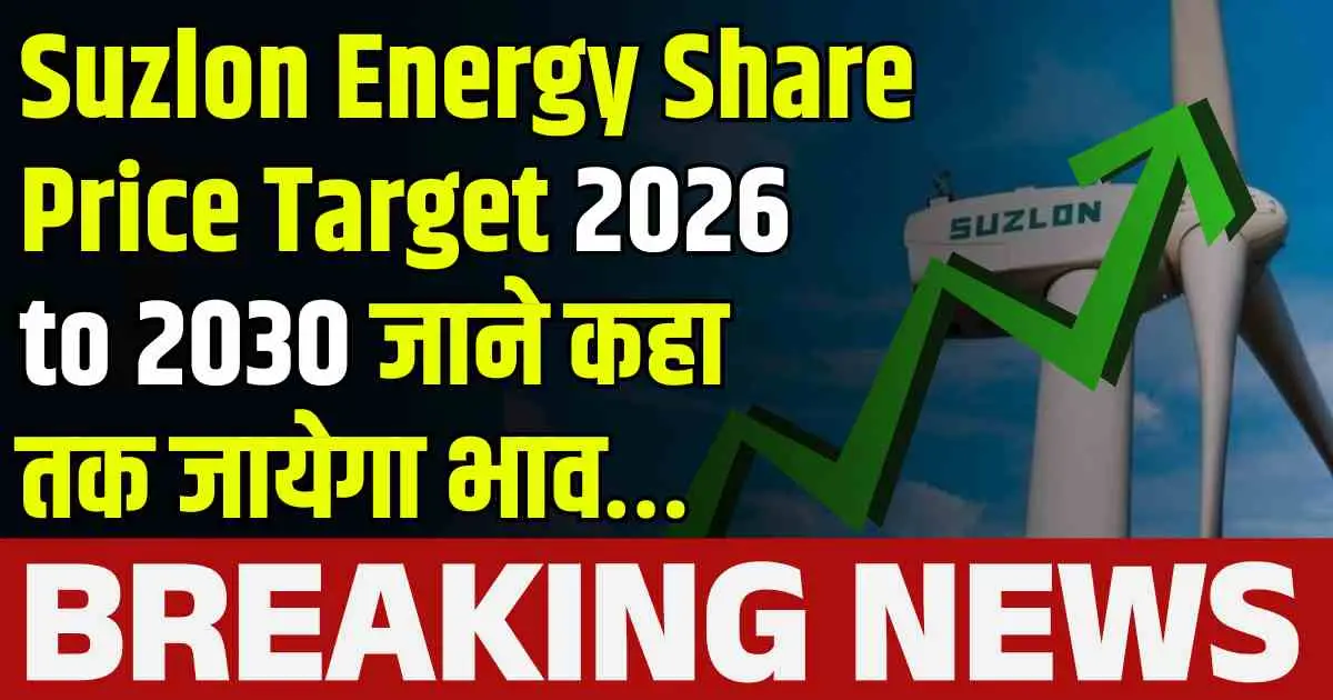 Suzlon Energy Share Price Target 2026, 2027, 2028, 2029, 2030 जाने कहा तक जायेगा भाव…